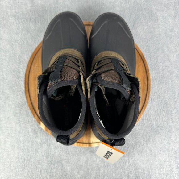 Bogs Boots Mens Size 9 Casual Lace Black Brown Duck Boots Waterproof Neo-Tech - Picture 9 of 10